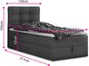 Boxspringbett Best Mini mit Bettkasten und Matratzentopper - Einzelbett mit Bonell-Matratze und Topper, Polsterbett, Bett, Schlafzimmer (120 x 200 cm, Beige (Inari 22)) Bild 4