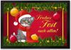 speecheese Fußmatte Frohes Fest Katze Fußmatte in 35x50 cm zu Weihnachten Bild 4