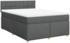 vidaXL Boxspringbett mit Matratze Dunkelgrau 140x200 cm Stoff 3289004 Bild 3