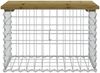 vidaXL Gartenbank aus Gabionen 63x44x42 cm Kiefernholz Imprägniert 834355 Bild 3