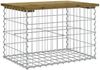 vidaXL Gartenbank aus Gabionen 63x44x42 cm Kiefernholz Imprägniert 834355 Bild 2