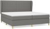 Boxspringbett mit Matratze Stoff Dunkelgrau 200x200 cm, Härtegrad: H2 [3128710] Bild 2