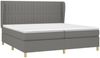 Boxspringbett mit Matratze Stoff Dunkelgrau 200x200 cm, Härtegrad: H2 [3128710] Bild 3