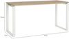 Dmora Schreibtisch Arignano, Mehrzweckschreibtisch, Bürotisch für PC, Eckschreibtisch, 150x60 h76 cm, Eiche und Weiß Bild 3