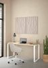 Dmora Schreibtisch Arignano, Mehrzweckschreibtisch, Bürotisch für PC, Eckschreibtisch, 150x60 h76 cm, Eiche und Weiß Bild 2