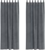 vidaXL Verdunkelungsvorhänge 2 pcs Hellgrau 140 x 260 cm Samt 4107297 Bild 2