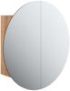 vidaXL Badezimmerschrank mit Rundem Spiegel & LED Eichen-Optik 345582 Bild 2