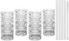 NACHTMANN 106658 TASTES GOOD ETHNO Longdrinkgläser 4er Set und Glastrinkhalme Bild 1