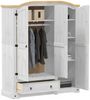 vidaXL Kleiderschrank Corona Weiß 151,5x52x186 cm Massivholz Kiefer 4012161 Bild 3