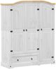 vidaXL Kleiderschrank Corona Weiß 151,5x52x186 cm Massivholz Kiefer 4012161 Bild 2