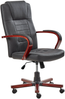 Bürostuhl Echtleder mit Massagefunktion Schwarz DIAMOND Bild 4