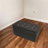 Dmora Aufbewahrungshocker Felicita, Sofa mit Stauraum, Sitzsack, Fußstütze mit Behälter, Made in Italy, 90x45 h45 cm, Grau Bild 2