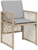 vidaXL 15-tlg. Garten-Essgruppe mit Kissen Beigemischung Poly Rattan 3210876 Bild 3