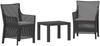 vidaXL Lounge-Set mit Kissen 3 pcs Anthrazit PP 42035144 Bild 2