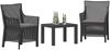 vidaXL Lounge-Set mit Kissen 3 pcs Anthrazit PP 42035144 Bild 3