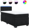 vidaXL Boxspringbett mit Matratze Schwarz 100x200 cm Samt 3288548 Bild 2