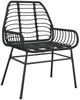 vidaXL 3-teiliges Garten-Esszimmerset aus schwarzem Polyrattanglas 3334534 Bild 4