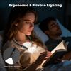 LQWELL LED Leselampe Wiederaufladbare Neck Reading Light LED Buchlampe Biegbare Arme, LED fest integriert, Hals Leselampe 3 Farben und 3 Helligkeiten Einstellbar, für Lesen Häkeln Nähen Reparieren Stricken Bild 4