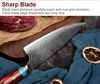 Ihr neues Lieblingsmesser Damast Edelstahl Kochmesser und Universalmesser Damascus Butcher Knives Sharp professional Chef knife Cleaver Bild 5