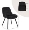 WOLTU Esszimmerstühle 6er Set, Polsterstuhl Samt, Küchenstuhl gepolstert, Akzentstuhl für Wohnzimmer Schlafzimmer Küche, ergonomischer Stuhl mit Rückenlehne, Schwarz, BH331sz-6 Bild 3