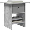 vidaXL Nachttisch 2 pcs Beton Grau 41 x 40 x 45 cm Holzwerkstoff 8000443 Bild 3