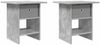 vidaXL Nachttisch 2 pcs Beton Grau 41 x 40 x 45 cm Holzwerkstoff 8000443 Bild 2