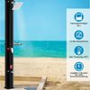 TLGREEN Solardusche Gartendusche ohne Strom mit 360° Oberkopf-Duschkopf & 210D Schutzhülle (35L Pooldusche Campingdusche bis 60°C warmes Wasser, mit unabhängigem Wasserhahn & Gartenschlauch-Anschluss), (ohne Handbrause) Bild 2