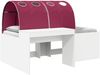 vidaXL Hochbett mit Schreibtisch für Kinder 3 Stk. Weiß und Rot 3423681 Bild 2