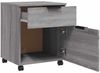 Rollcotainer MOSAB rollbar Grau Sonoma 45x38x54 cm | Nachttisch mit Rollen Aktenschrank rollbar kleiner Schubladenschrank Bild 4