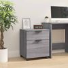 Rollcotainer MOSAB rollbar Grau Sonoma 45x38x54 cm | Nachttisch mit Rollen Aktenschrank rollbar kleiner Schubladenschrank Bild 2