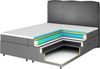 FORTE Boxspringbett Lanciano inkl. zwei Bettkästen und Kaltschaum Topper (7-Zonen-Taschenfederkernmatratze mit zwei Härtegraden (H2/H3), erhältlich in den Breiten 140cm, 160cm & 180cm Bild 3
