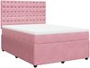vidaXL Boxspringbett mit Matratze Rosa 140x190 cm Samt 3294651 Bild 3