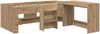 vidaXL Hochbett mit Schreibtisch für Kinder 2 Stk. Artisan-Eiche 3423477 Bild 3