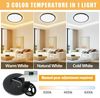 POPOLIC LED Deckenleuchte 24W 6000K/4000K/3000K, Deckenlampe 3 Farbtemperatur 3200LM IP54, Rund Flach Modern Schlafzimmer Lampe Ø30cm Bild 4