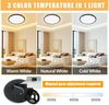 POPOLIC LED Deckenleuchte 24W 6000K/4000K/3000K, Deckenlampe 3 Farbtemperatur 3200LM IP54, Rund Flach Modern Schlafzimmer Lampe Ø30cm Bild 2