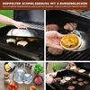 Burgerhauben-Set, 2-teilig, Ø 22,5 cm & 32 cm, Grillhaube & Schmelzglocke, Burger-Cover, Edelstahl Bild 3