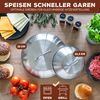 Burgerhauben-Set, 2-teilig, Ø 22,5 cm & 32 cm, Grillhaube & Schmelzglocke, Burger-Cover, Edelstahl Bild 5