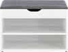 Schuhbank Gentofte 60x30x46cm Weiß/Grau [en. casa] Bild 4
