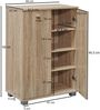 Design Schuhschrank NIMES modern Holz Sonoma 12 Paar Schuhe 4 Fächer 2 Türen, Schuhregal 60 x 90 x 35 cm platzsparend, Schuhkommode Flurschrank mit Ablage Bild 4