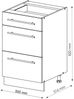 Küchenunterschrank Fame-Line Anthrazit-Gold 50 cm ohne Arbeitsplatte Vicco Bild 3