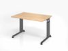 Schreibtisch C-Fuß 120x80 cm Eiche/Graphit Bild 2