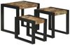 vidaXL Nestingtisch 3 pcs Massives Recyclingholz und Metall 4104729 Bild 1