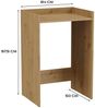 ibonto WASCHMASCHINENUMBAUSCHRANK HANDWERKLICHE EICHE 64x97,5x50 cm (H 97.5 x T 50 x B 64 cm) Bild 3