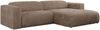 Ecksofa PASADENA, freistehendes Ecksofa, breite Armlehnen, Federsitz - rechts - Braun Cord Bild 4