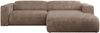 Ecksofa PASADENA, freistehendes Ecksofa, breite Armlehnen, Federsitz - rechts - Braun Cord Bild 5