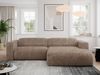 Ecksofa PASADENA, freistehendes Ecksofa, breite Armlehnen, Federsitz - rechts - Braun Cord Bild 2