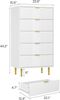 GarveeMore Kommode mit 4/ 5 / 6 Schubladen Sideboard Komodenschrank Schubladenschrank Bild 2