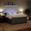 vidaXL Boxspringbett mit Matratze Dunkelgrau 180x200 cm Samt 3288673 Bild 4