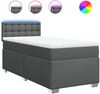 vidaXL Boxspringbett mit Matratze Dunkelgrau 80x200 cm Stoff 3288030 Bild 2