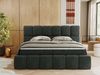 Boxspringbett mit dekorativem Kopfteil, Doppelbett mit zwei 7 Härtezonen Multipocket-Matratzen, Bettkästen, Polsterbett - NIRA - 120 x 200 cm - Dunkelgrau Struktur - H4 Bild 4